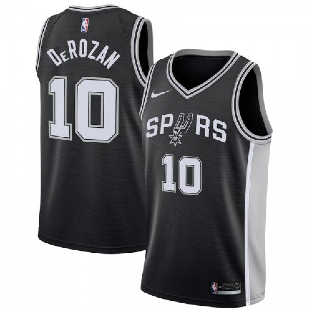 Men's San Antonio Spurs DeMar DeRozan #10 Nike Black Swingman NBA Jersey - Icon Edition