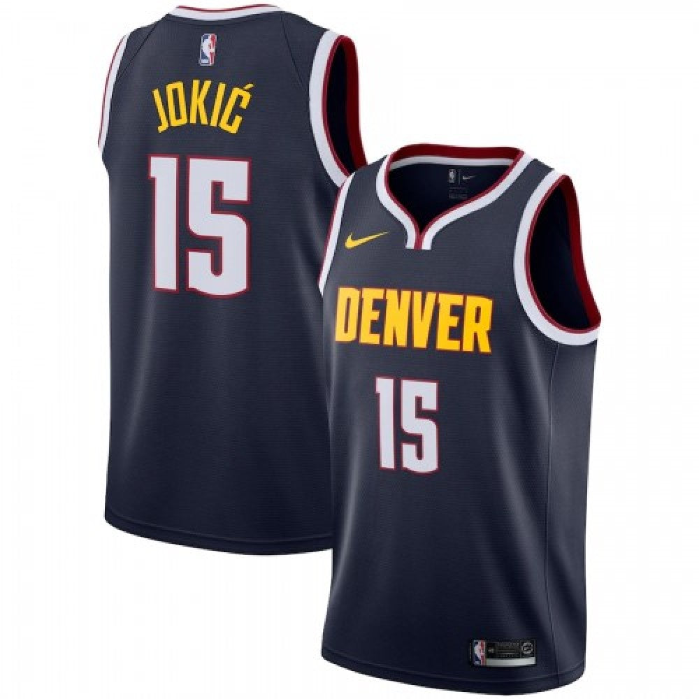 Men's Denver Nuggets Nikola Jokic #15 Nike Navy Swingman NBA Jersey - Icon Edition
