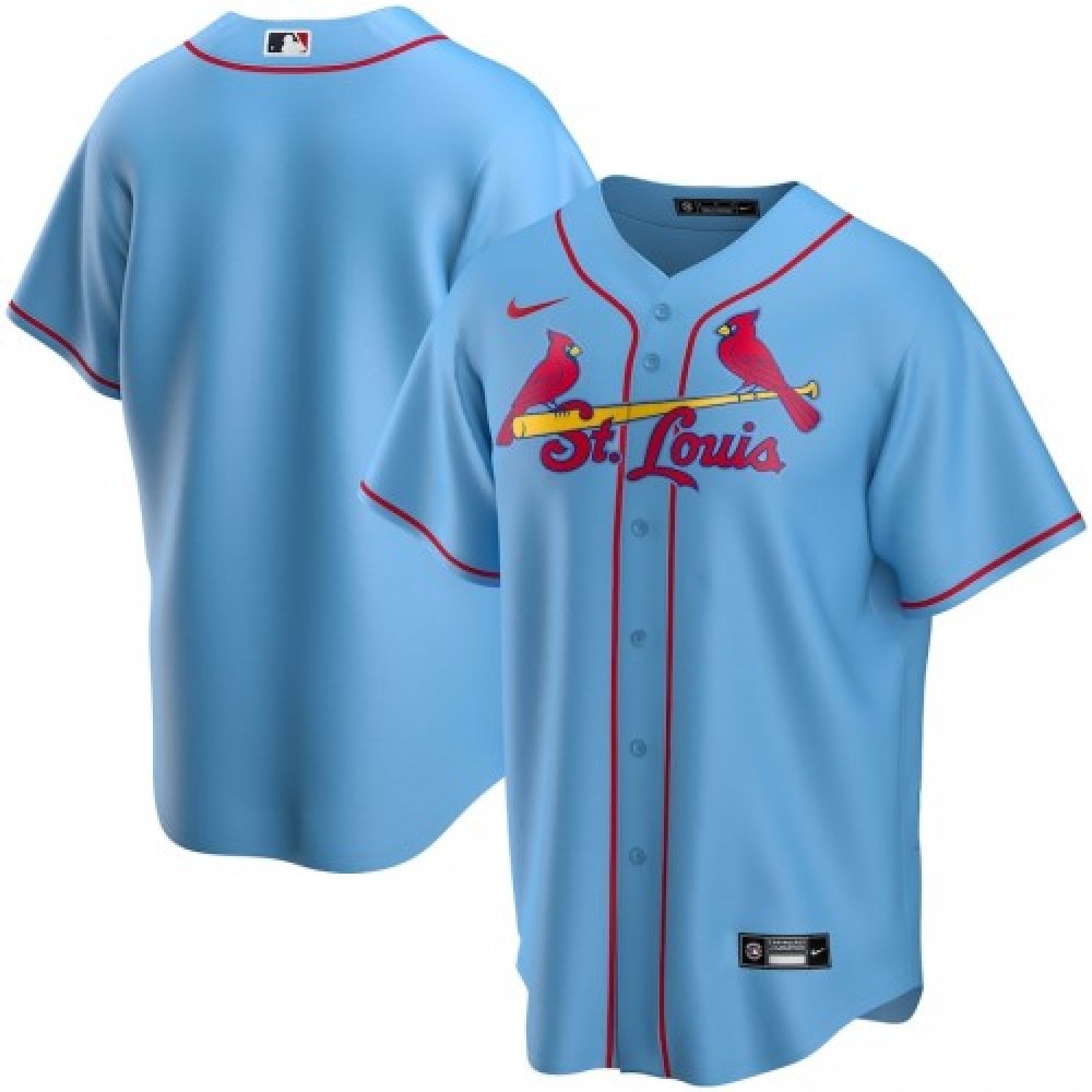 Men's St. Louis Cardinals Nike Light Blue Alternate 2020 Blank MLB Jersey