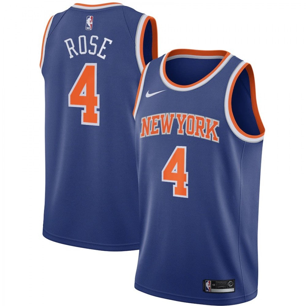 Men's New York Knicks Derrick Rose #4 Nike Blue 2020/21 Swingman NBA Jersey - Icon Edition