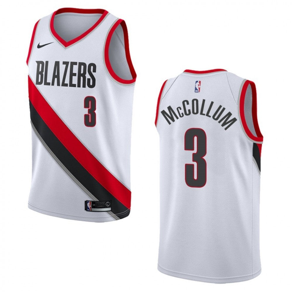 Men's Portland Trail Blazers C.J McCollum #3 Nike White Swingman NBA NBA Jersey - Association Edition