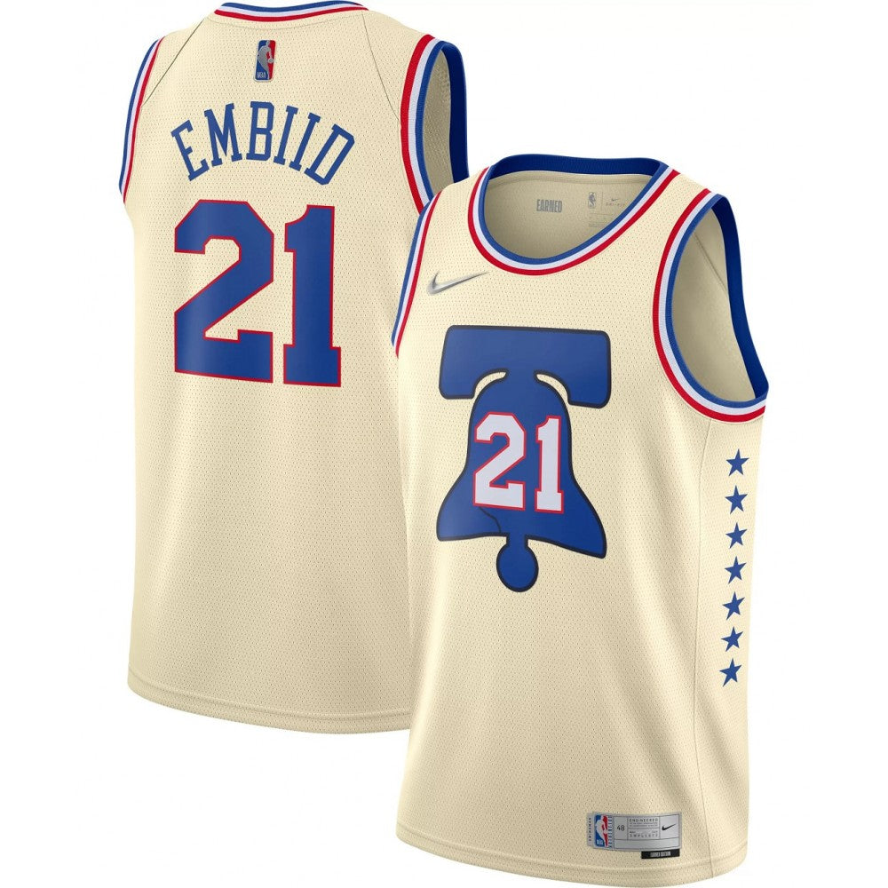 Men's Philadelphia 76ers Joel Embiid #21 Nike 2021 Swingman NBA Jersey - Earned Edition