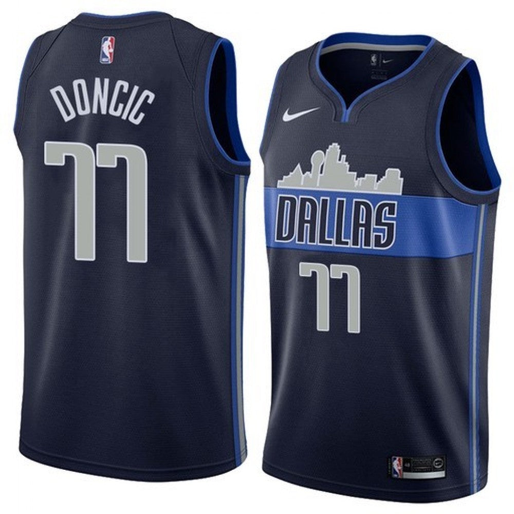 Men's Dallas Mavericks Luka Doncic #77 Nike Navy Swingman NBA Jersey