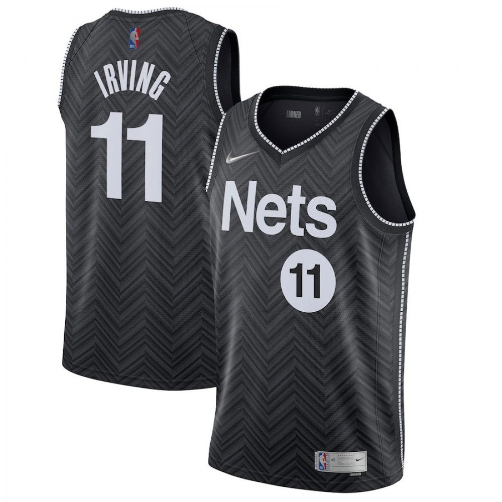 Men's Brooklyn Nets Kyrie Irving #11 Nike Black 2020/21 Swingman Player NBA Jersey C Earned Edition
