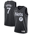 Men's Brooklyn Nets Kevin Durant #7 Nike Black 2020/21 Swingman Player NBA Jersey C Earned Edition