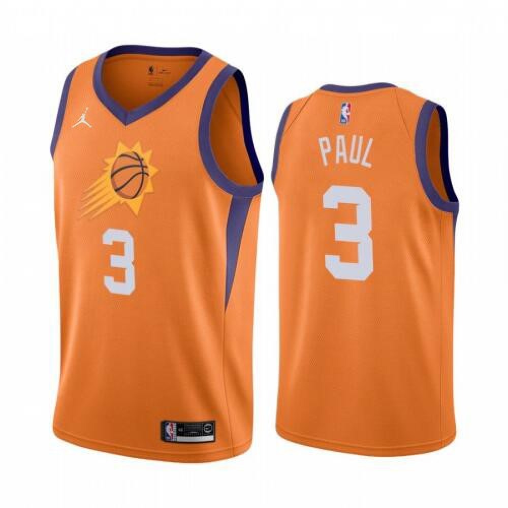 Men's Phoenix Suns Chris Paul #3 Jordan Orange 2020/21 Swingman NBA Jersey - Statement Edition