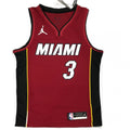 Men's Miami Heat Dwyane Wade #3 Jordan Red 20/21 Swingman Player NBA Jersey - Statement Edition