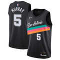 Men's San Antonio Spurs Murray #5 Nike Black 20/21 Swingman NBA Jersey-City Edition