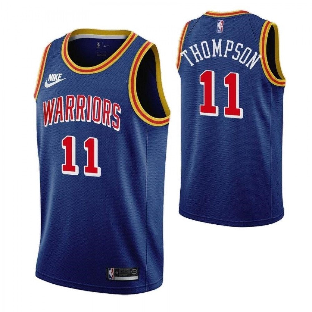 Men's Golden State Warriors Klay Thompson #11 Blue 2021/22 75th Anniversary NBA Jersey - Classic Edition