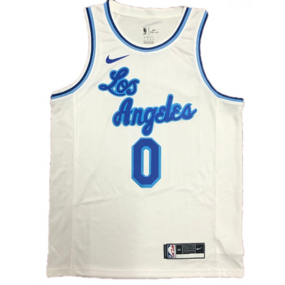 Men's Los Angeles Lakers Russell Westbrook #0 Nike White Swingman NBA NBA Jersey - Classic Edition