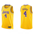 Men's Los Angeles Lakers Rajon Rondo #4 Nike Gold 2021/22 Swingman NBA Jersey - Icon Edition