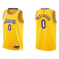 Men's Los Angeles Lakers Russell Westbrook #0 Nike Gold 2021/22 Swingman NBA Jersey - Icon Edition