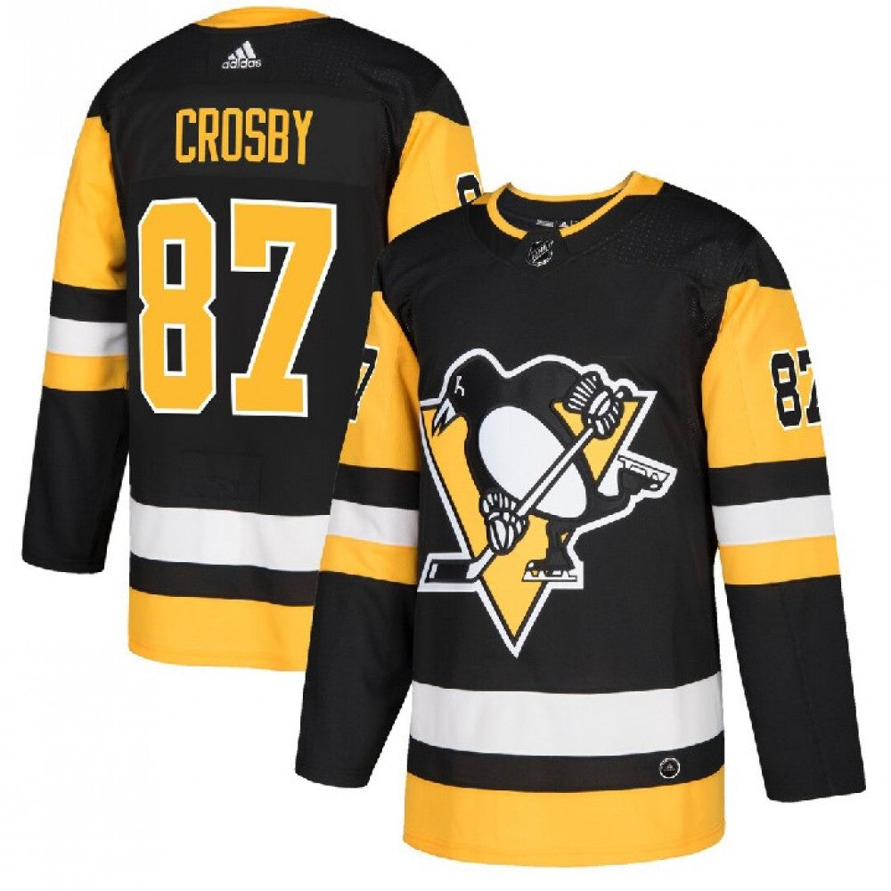 Men's Pittsburgh Penguins #87 Sidney Crosby adidas Black Authentic NHL Jersey