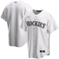 Men's Colorado Rockies Nike White&amp;Purple Home 2020 MLB Jersey