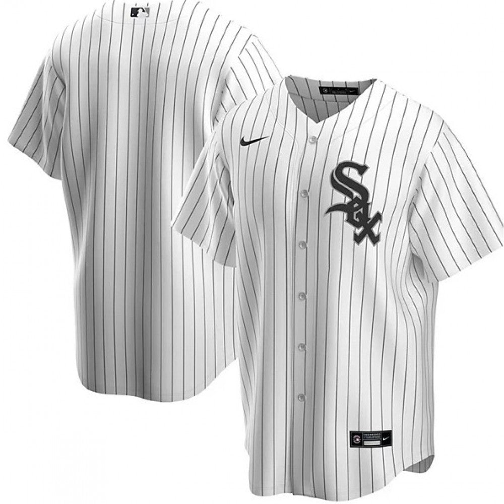 Men's Chicago White Sox Nike White Black Home 2020 MLB Jersey
