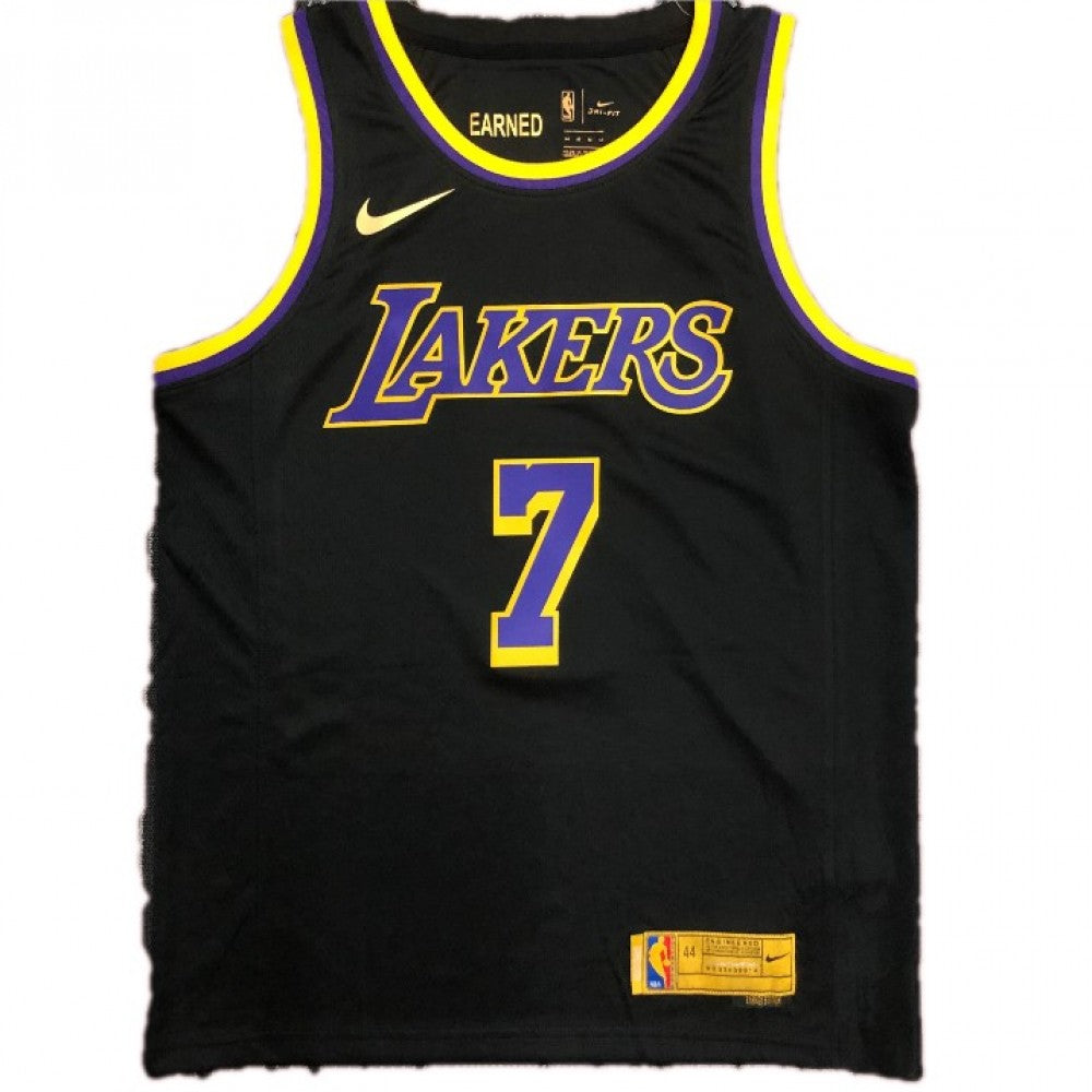 Men's Los Angeles Lakers Carmelo Anthony #7 Nike Black 2020/21 Swingman NBA Jersey C Earned Edition