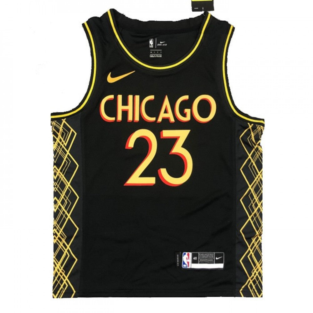 Men's Chicago Bulls Michael Jordan #23 Nike Black 2020/21 Swingman NBA Jersey - City Edition