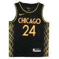 Men's Chicago Bulls Lauri Markkanen #24 Nike Black 2020/21 Swingman NBA Jersey - City Edition