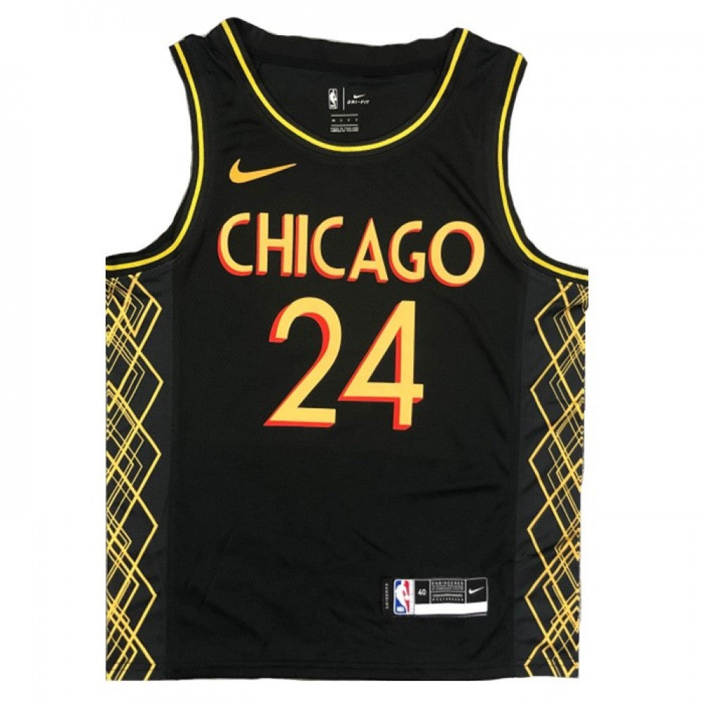 Men's Chicago Bulls Lauri Markkanen #24 Nike Black 2020/21 Swingman NBA Jersey - City Edition