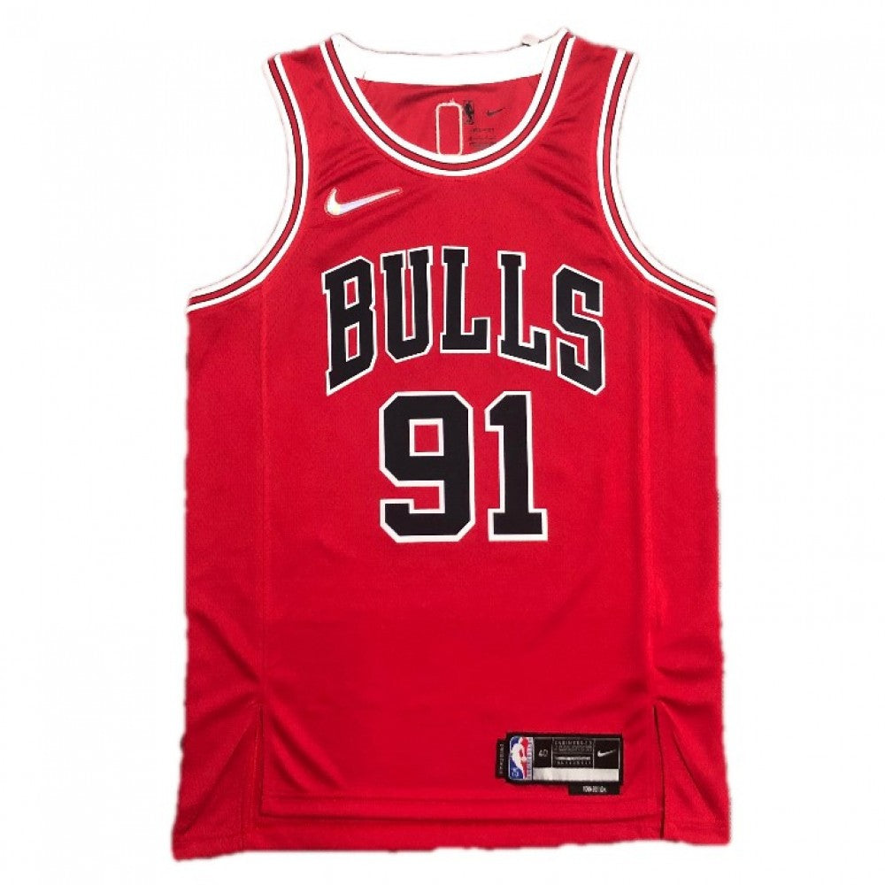 Men's Chicago Bulls Dennis Rodman #91 Nike Red 2021 Swingman NBA NBA Jersey - Icon Edition