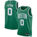Men's Boston Celtics Jayson Tatum #0 Green 2021/22 Diamond Swingman NBA Jersey - Icon Edition