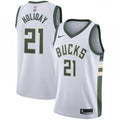 Men's Milwaukee Bucks Jrue Holiday #21 Nike White 2020/21 Swingman NBA Jersey - Association Edition