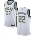 Men's Milwaukee Bucks Khris Middleton #22 Nike White 2020/21 Swingman NBA Jersey - Association Edition