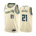 Men's Milwaukee Bucks Jrue Holiday #21 Nike White Cream Swingman NBA Jersey - City Edition