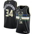 Men's Milwaukee Bucks Giannis Antetokounmpo #34 Black 2020 Swingman NBA Jersey - Statement Edition