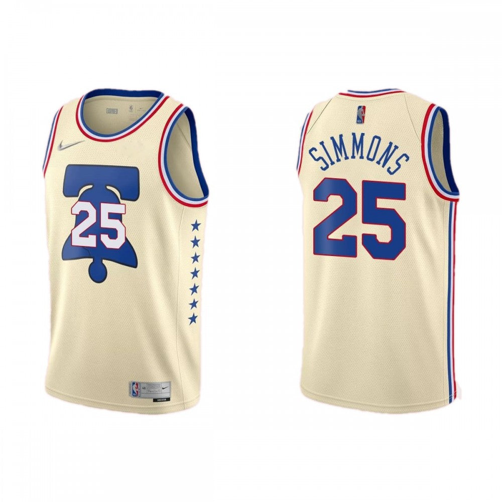 Men's Philadelphia 76ers Ben Simmons #25 Nike 2021 Swingman NBA Jersey - Earned Edition