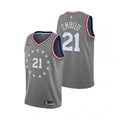 Men's Philadelphia 76ers Joel Embiid #21 Gray Swingman NBA Jersey - City Edition