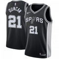 Men's San Antonio Spurs Tim Duncan #21 Nike Black 2020/21 Swingman NBA Jersey - Icon Edition