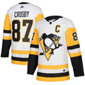 Men's Pittsburgh Penguins Sidney Crosby #87 adidas White Authentic Player NHL Jersey