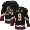 Men's Arizona Coyotes Clayton Keller #9 adidas Black Alternate Authentic NHL Jersey