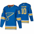 Men's St. Louis Blues Brayden Schenn #10 adidas Light Blue Alternate Authentic NHL Jersey