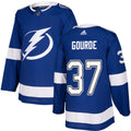 Men's Tampa Bay Lightning Yanni Gourde #37 adidas Blue Authentic NHL Jersey