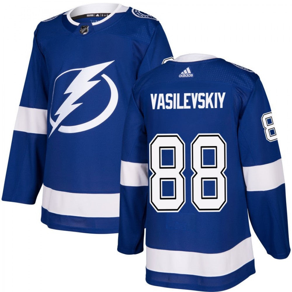 Men's Tampa Bay Lightning Andrei Vasilevskiy #88 adidas Blue Authentic NHL Jersey