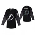 Men's Tampa Bay Lightning Yanni Gourde #37 Adidas Black Alternate Authentic NHL Jersey