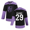 Men's Vegas Golden Knights Marc-Andr Fleury #29 Adidas Black Hockey Fights Cancer Practice NHL Jersey