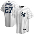 Men's New York Yankees Giancarlo Stanton #27 Nike White Home 2020 MLB Jersey