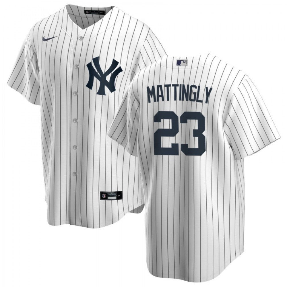 Men's New York Yankees Don Mattingly #23 Nike White Home 2020 MLB Jersey