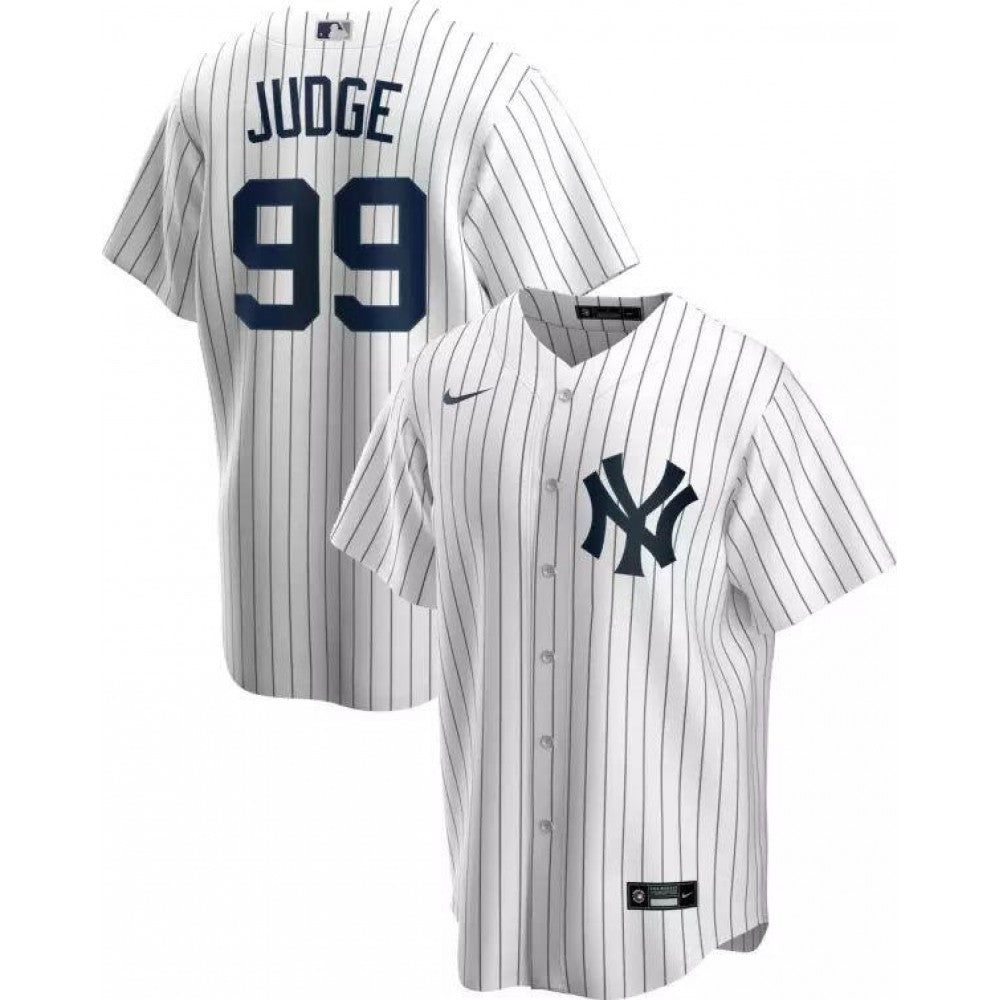 Men's New York Yankees Aaron Judge #99 Nike White Home 2020 MLB Jersey