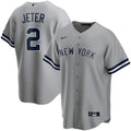 Men's New York Yankees Derek Jeter #2 Nike Gray Home 2020 MLB Jersey