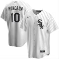 Men's Chicago White Sox Yon Moncada #10 Nike White&amp;Royal Home 2020 MLB Jersey