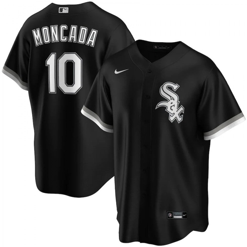 Men's Chicago White Sox Yon Moncada #10 Nike Black Home 2020 MLB Jersey