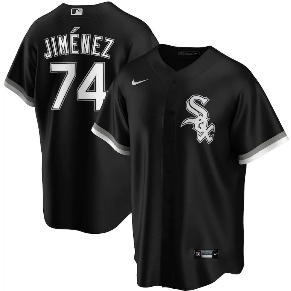 Men's Chicago White Sox Eloy Jimenez #74 Nike Black Alternate MLB Jersey