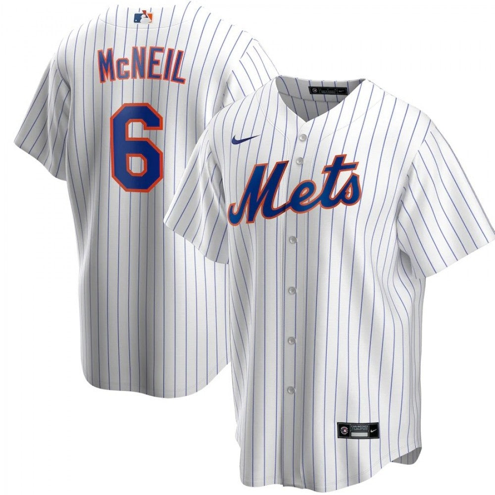 Men's New York Mets Jeff McNeil #6 Nike White&amp;Royal Home 2020 MLB Jersey