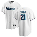 Men's Miami Marlins Christian Yelich #21 Nike White Home 2020 MLB Jersey