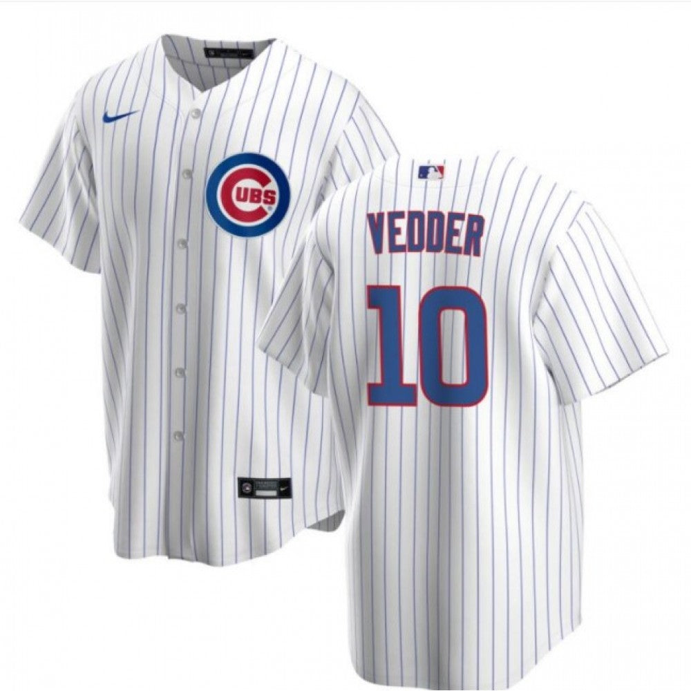 Men's Chicago Cubs Eddie Vedder #10 Nike White Home Player MLB Jersey