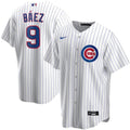 Men's Chicago Cubs Javier Baez #9 Nike White Home Player MLB Jersey